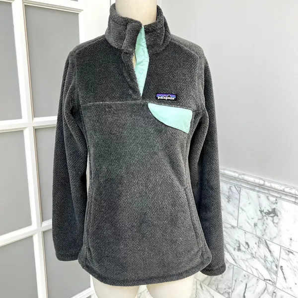 Patagonia 1/4 Re-Tool Snap-T Fleece Pullover Gray Medium - Image 2