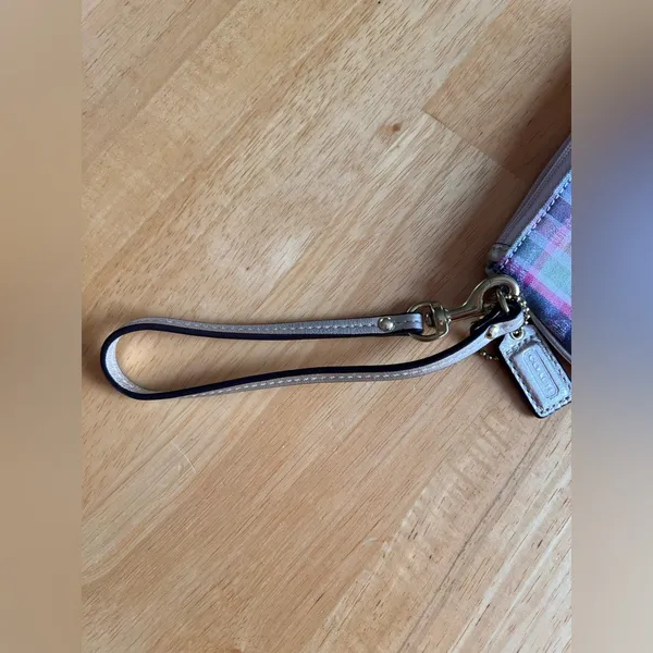Coach Multicolor Plaid Wristlet - Image 3