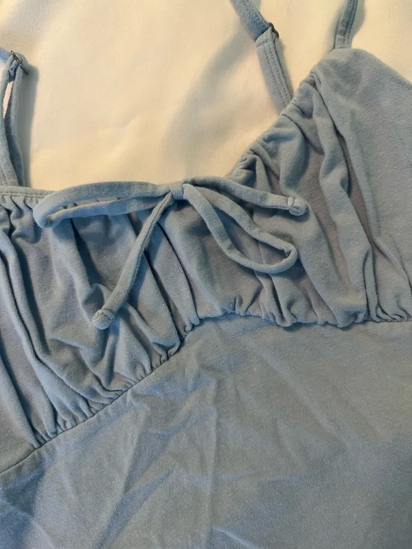 Hollister Blue Cropped Tank Top - Image 2