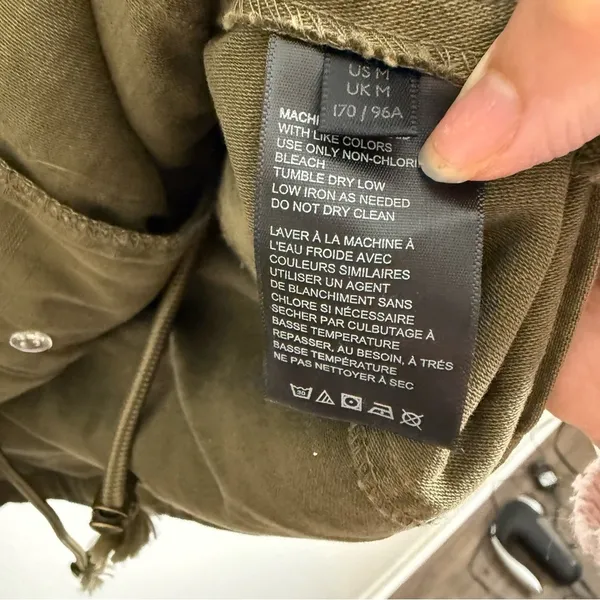 NWT Free People Not Your Brothers Surplus Jacket Olive Green Utility Military - Image 7