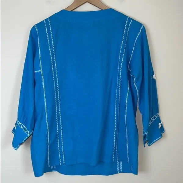Sister Mary Embroidered Blouse Women's Sz XS‎ Anthropologie - Image 5