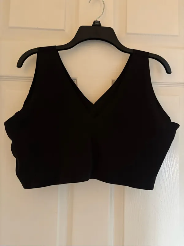 Calvin Klein Invisible V-Neck Comfort Bralette - Black 2X - Image 2
