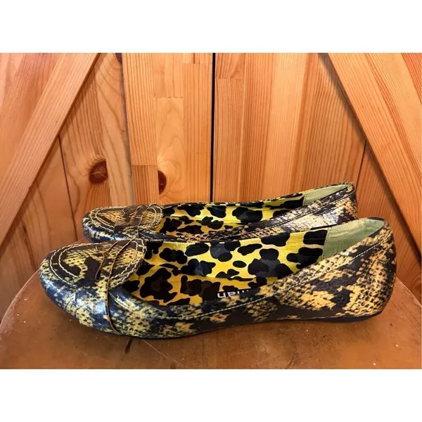 LIBBY EDELMAN Snake Print Flats Loafers Womens Shoes Sz 8M - Image 3