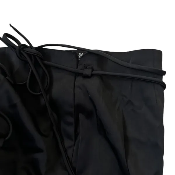 Zara Black Wrap Front Strappy Tie Skort Shorts Women Size Medium Zip | 0158 - Image 4