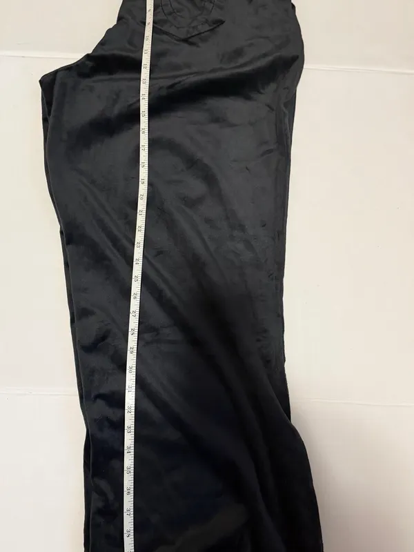 NWT True Religion Crystal HS Velour Straight Leg Track Pants – Black – XXL - Image 12