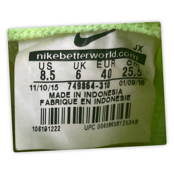 Nike Classic Cortez Nylon 749864-310 Volt Green Sneakers Womens 8.5 EU40 - Image 7