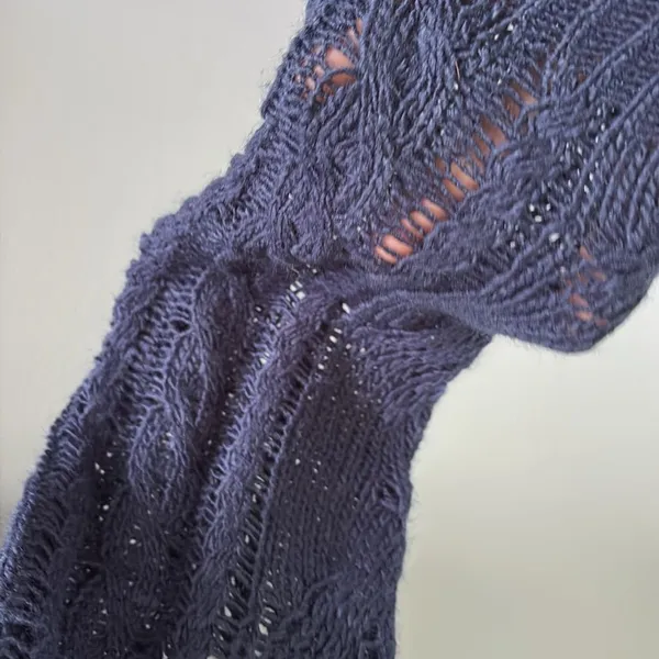 Edikted Gabrielle Cropped Cable‎ Knit Sweater - Image 5
