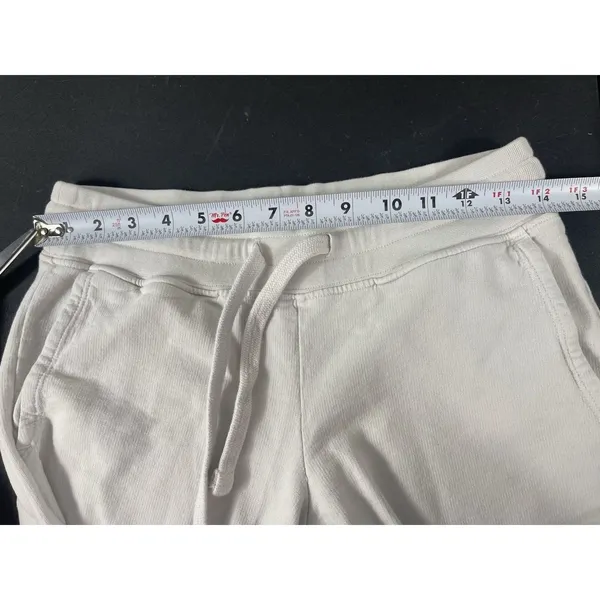American Giant Jogger Sweatpants XS Off White Gray USA Made Drawstring Lounge - Image 14