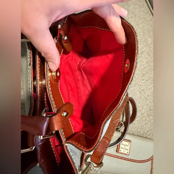 Dooney & Bourke Gray and Tan Shoulder Bag Set - Image 6