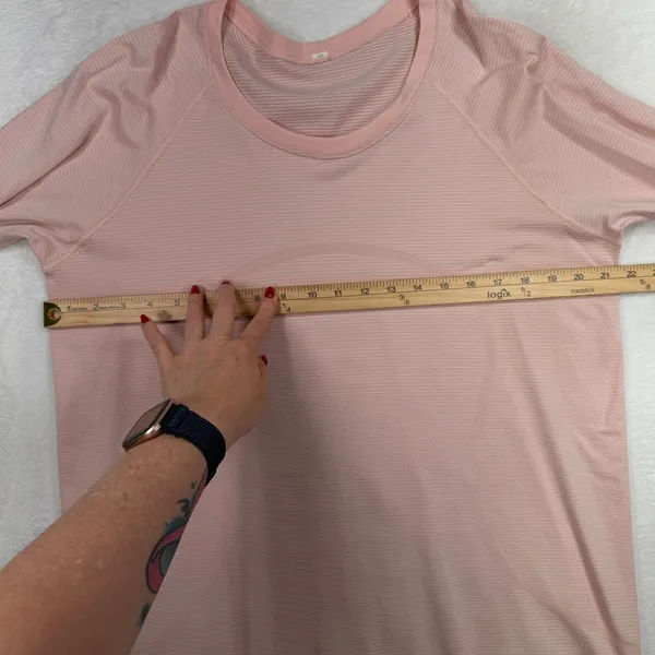 Lululemon Size 16 Swiftly Tech Long Sleeve 2.0 Pink Mist Activewear Top W3DFKS - Image 8