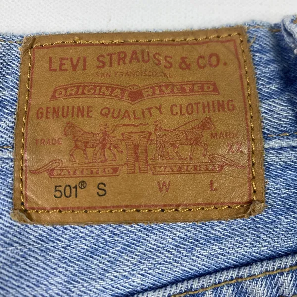 Levi's 501 Skinny Jeans Womens 24‎ High Rise Light Wash Distressed Denim 24x28 - Image 13