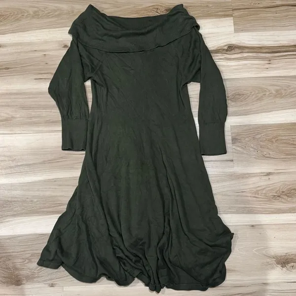 Torrid Off The Shoulder Green Sweater Dress Women’s 2XL XXL - Image 2