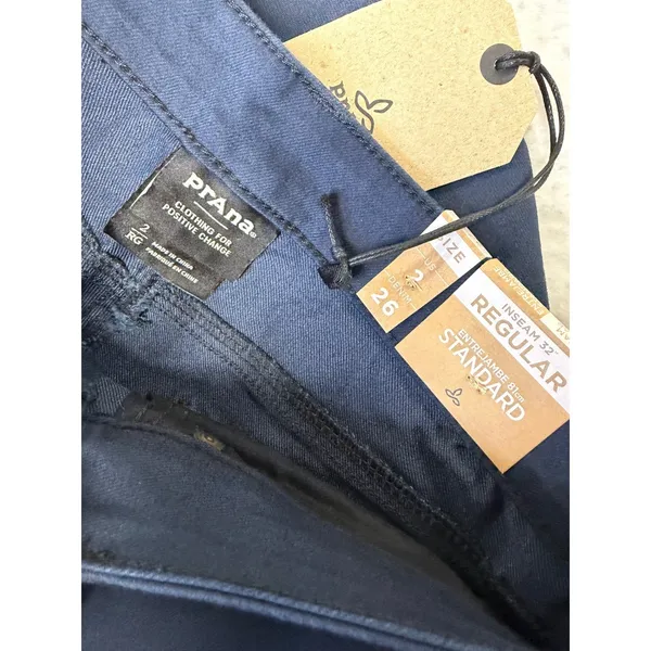 Prana Kayla High Rise Jean Indie Blue Organic Cotton Stretch Pants Size 2 RG 26. - Image 6