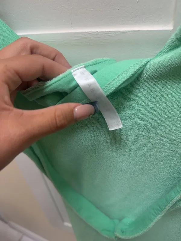 Fabletics Terry Cloth Halter Mini Dress Green Size M - Image 6