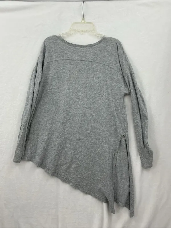 lululemon athletica Light Gray Long Sleeve Side-Slit Tunic 1182 - Image 4