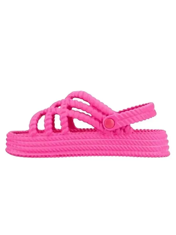 Olivia Miller Pink Platform Sandals(Size 8) Pink - Image 2