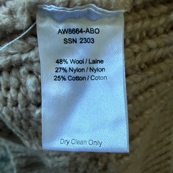 $495 ATM Anthony Thomas Melillo Clay Wool Cable Knit Cardigan AW8664-ABO Medium - Image 6