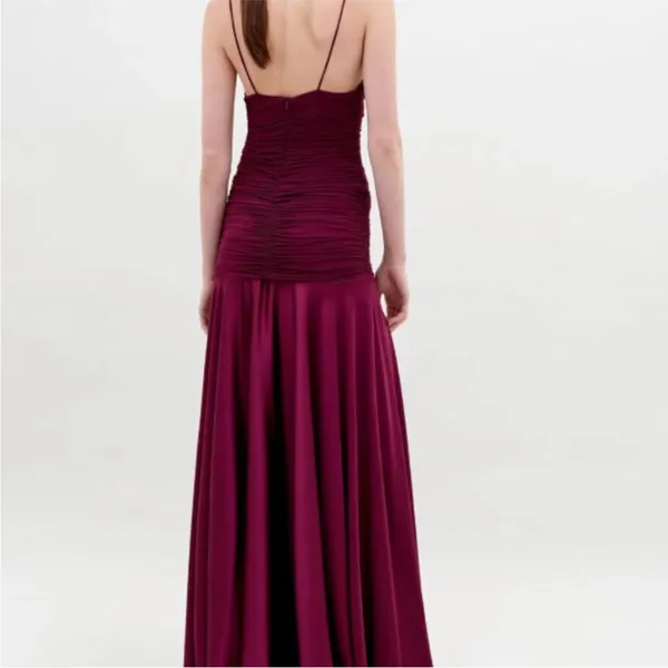 Silvia‎ Tcherassi Sana Dress Burgundy - Image 3
