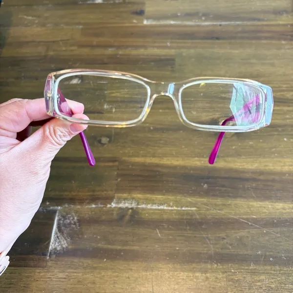 Ray-Ban Eye Glasses Clear Fram Pink Purple Reading - Image 3