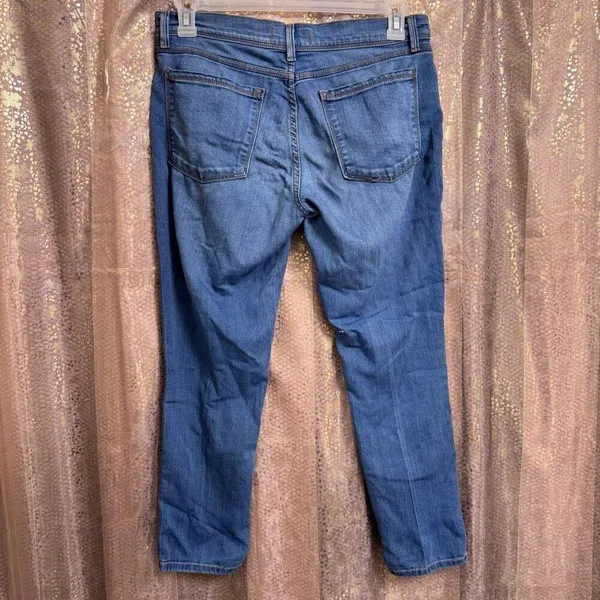Free People 61855 16515125 Blue Washed Crop Skinny Jeans Size 30 - Image 2