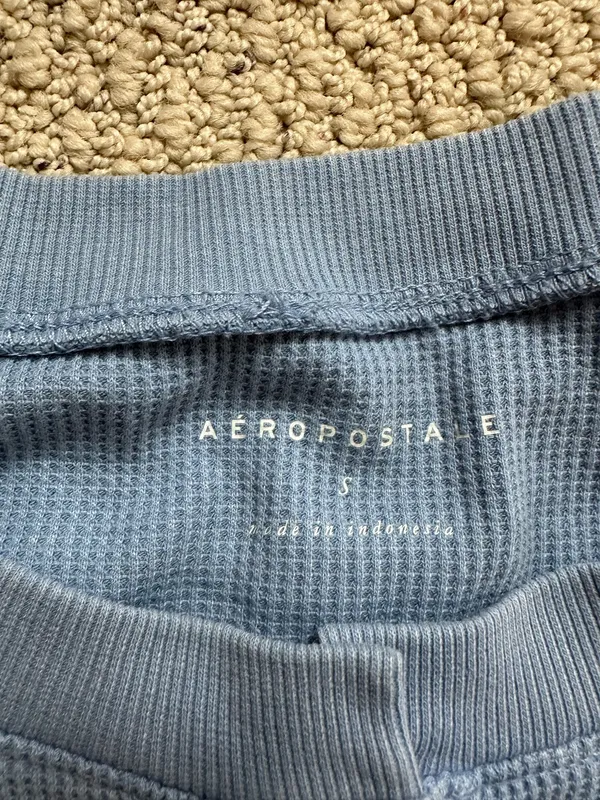 Aeropostale Top Crop Long Sleeve Blue - Image 3