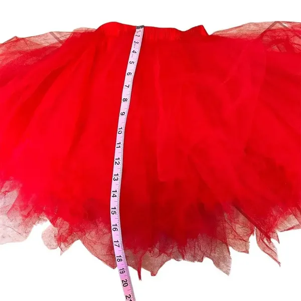 Women's Red Tulle Tutu Skirt‎ One Size Party Dance - Image 6