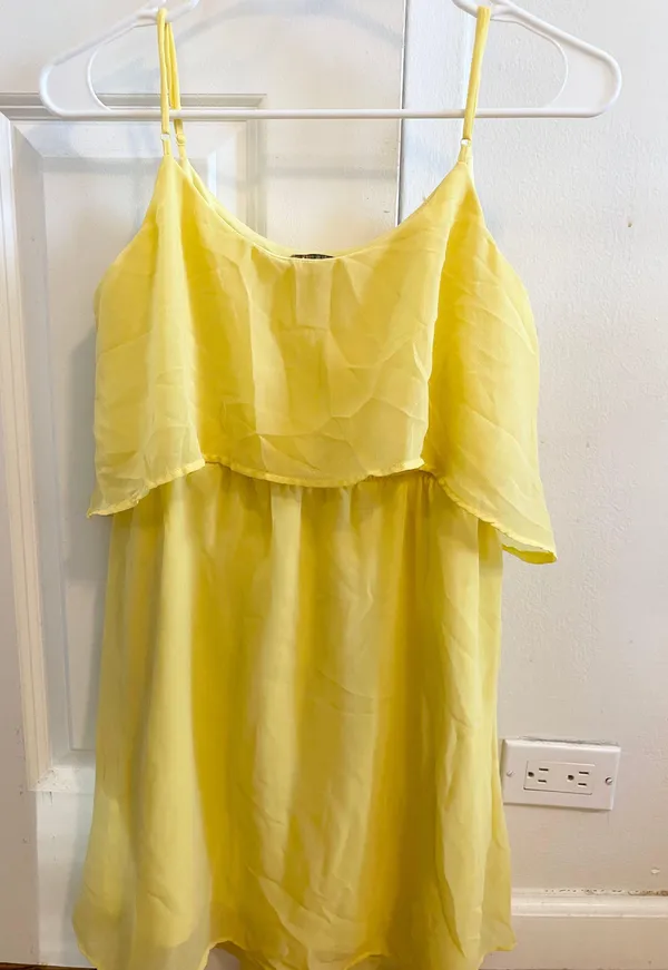 Yellow Summer Dress Size M - Image 3