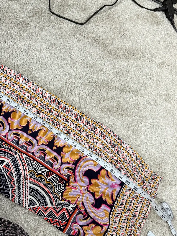 Maeve By Anthropologie Rooibos Cropped Wide Leg Pants Boho in Geometric Floral S - Image 12