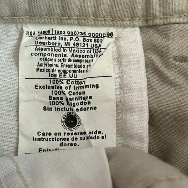 Carhartt Cargo Work Shorts Men’s 28 Khaki Beige Cotton Workwear Utility Pockets - Image 11