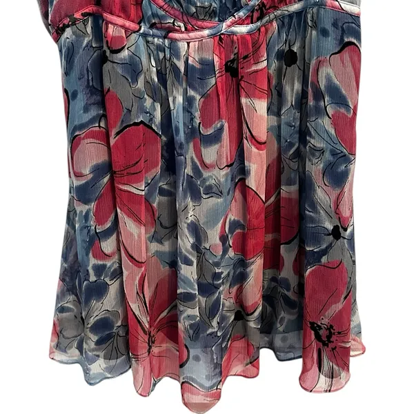 Vintage Y2K Silk Babydoll Top 90s Fairy Coquette Romantic Size Large - Image 5
