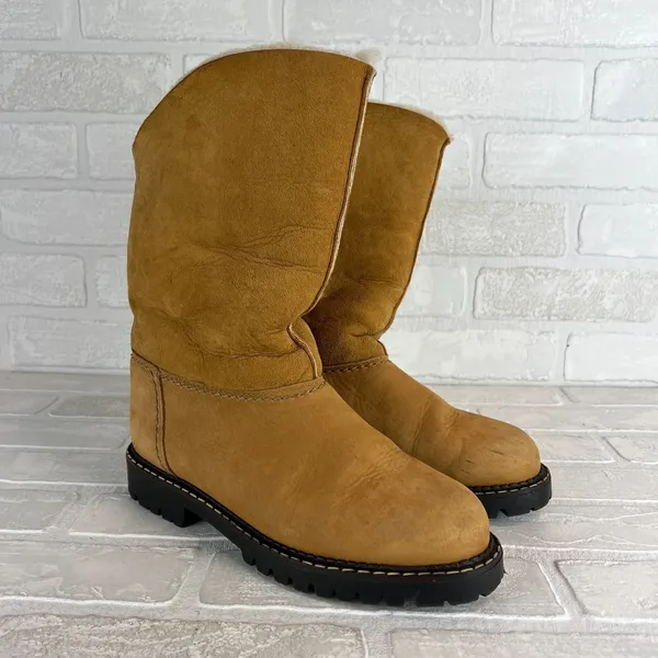 Sorel‎ Boots Womens 9 Brown Suede Leather Shearling Sherpa Lined Winter Classic - Image 2