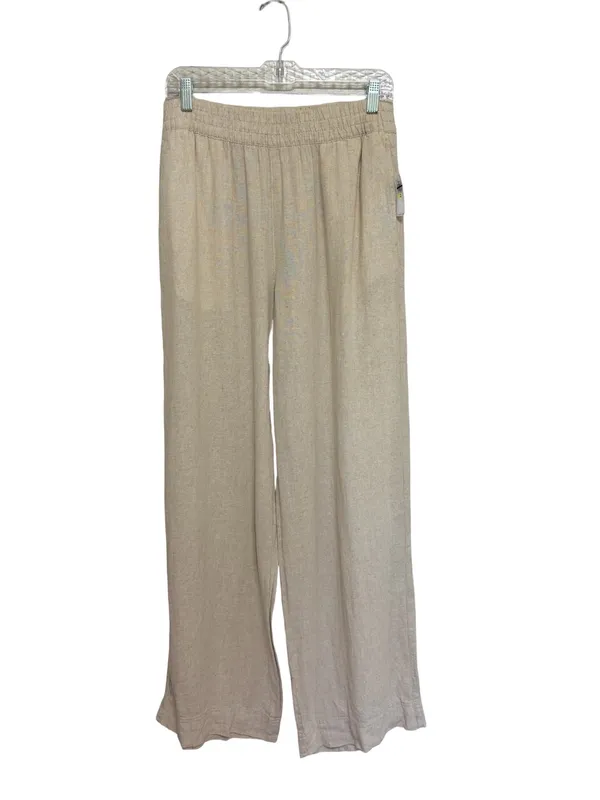 NEW Old Navy High-Waisted Linen-Blend Wide-Leg Pants in Natural Linen - M Tall - Image 3