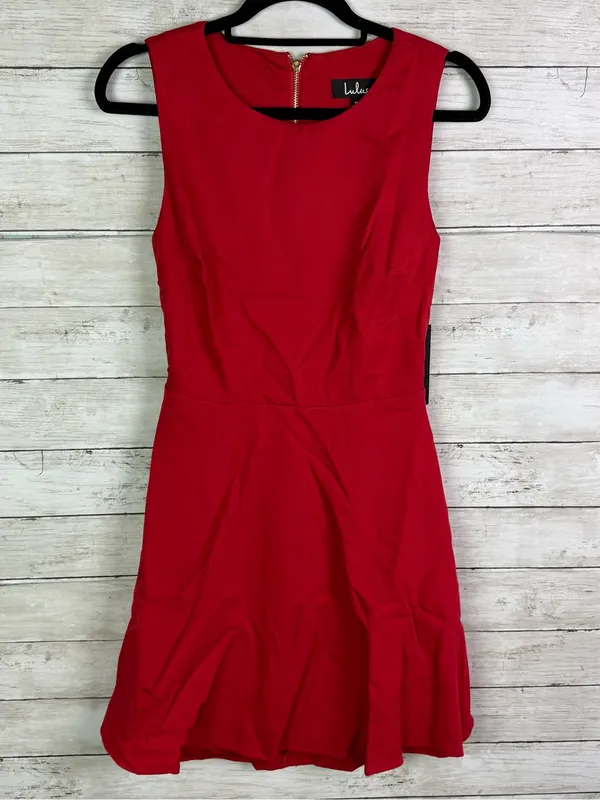Lulus Just Us Red Skater Dress Size XS - Image 3