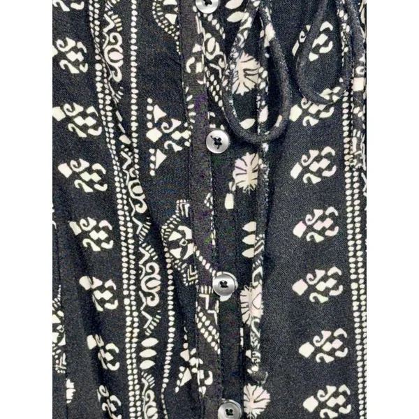 Abercrombie & Fitch Black White Boho Sleeveless Tank Mini Dress Womens Size XS - Image 5