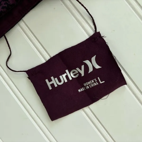 Hurley Reversible Leggings Large Potent Purple Splatter Print High Waisted HA32L - Image 6