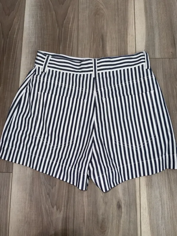 Derek Lam 10 Crosby striped nautical pleated front shorts size 2 high waisted - Image 3