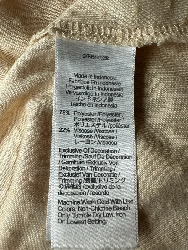 Madewell Texture & Thread 3/4 Clipdot Ruffle Cream Large - Image 7