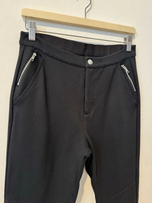 G Fore Double Knit Moto Pants Size 6 Black Stretch Golf‎ Slacks Sporty Classic - Image 2