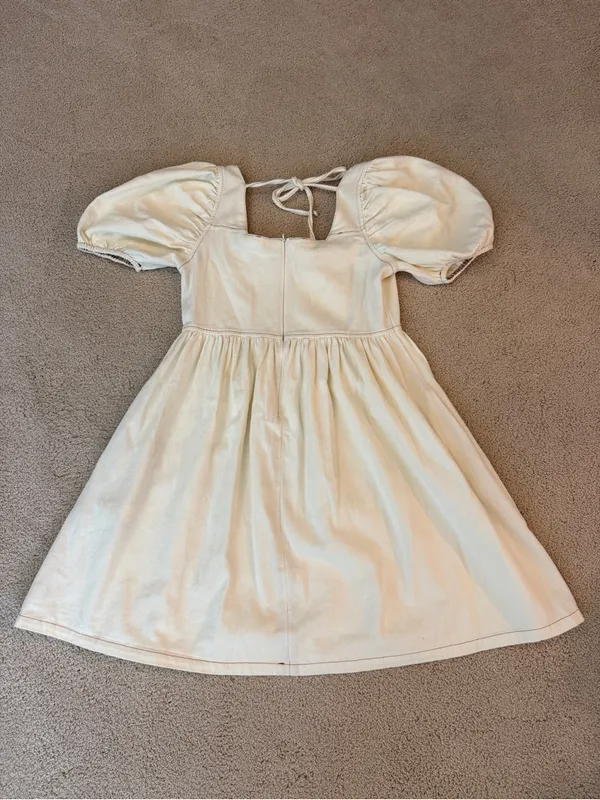 Altar'd State Cream Puff-Sleeve Mini Dress - Image 2
