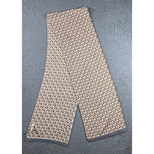 Michael Kors MK Logo Monogram Scarf Knit Fleece Double‎ Sided - Image 2