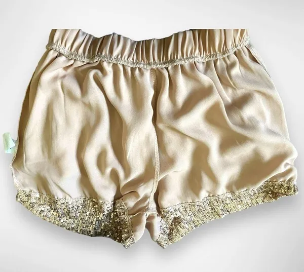 TYCHE‎ Women's Rose Gold Sequin Shorts With Pockets Small | EUC - Image 3