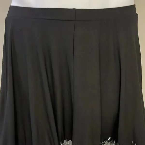 Btween Us Black Fit and Flare Ugly Christmas Skirt w/ Bows & Tinsel Garland- Med - Image 6