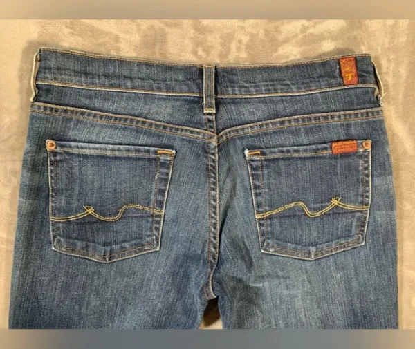 7 For All Mankind Jeans Women's 29 Boy Cut Wide Leg - Image 9