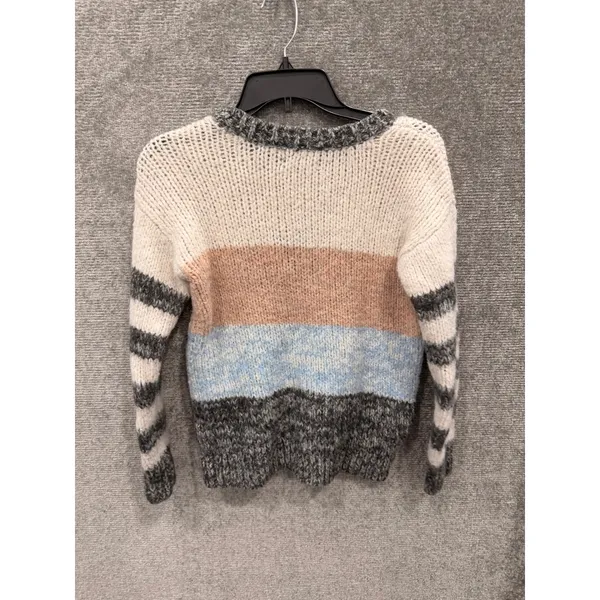 American Eagle Womens Sweater XS Multi Striped Wool Blend Jegging Fit Pullover - Image 3