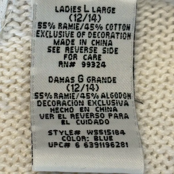 White Stag Beaded Red, White & Blue Heart embroidered Patchwork Sweater Vest SzL - Image 7