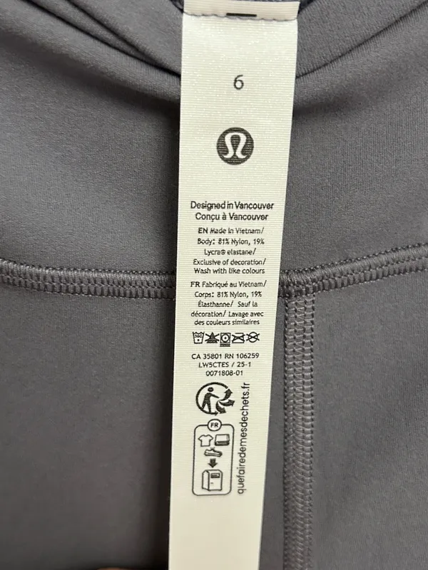 Lululemon Leggings Align HR Pant 28" Solar Grey NWT Size 6 Rare Sold Out New - Image 4