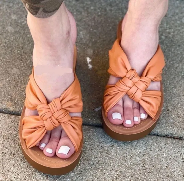 Soda Vegan Leather Strappy Knot Sandal - Image 3