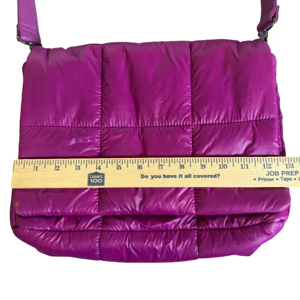 Urban Expression Magenta Puffer Quilted Vegan Shoulder Bag Crossbody Magenta - Image 7