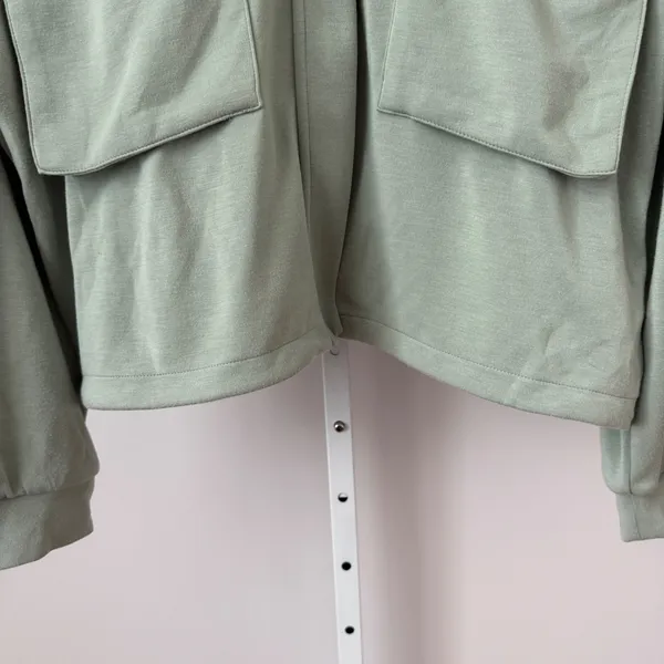 YOGALICIOUS Softlite Scuba Autumn Hoodie Jacket Green Women's Size‎ L - Image 3
