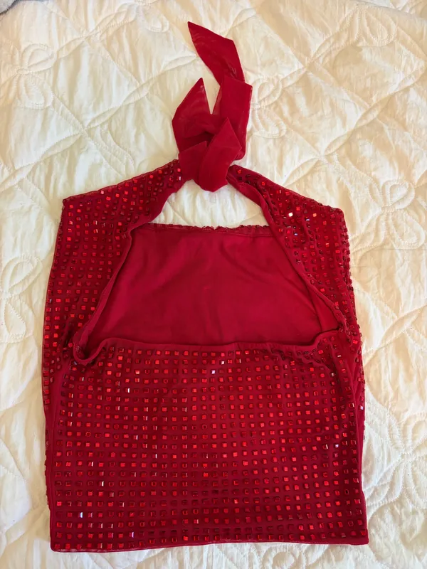 Red Windsor Halter Top - Image 3